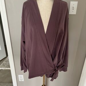 Athleta Mauve Wrap Cardigan